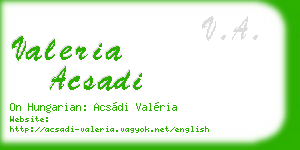 valeria acsadi business card
